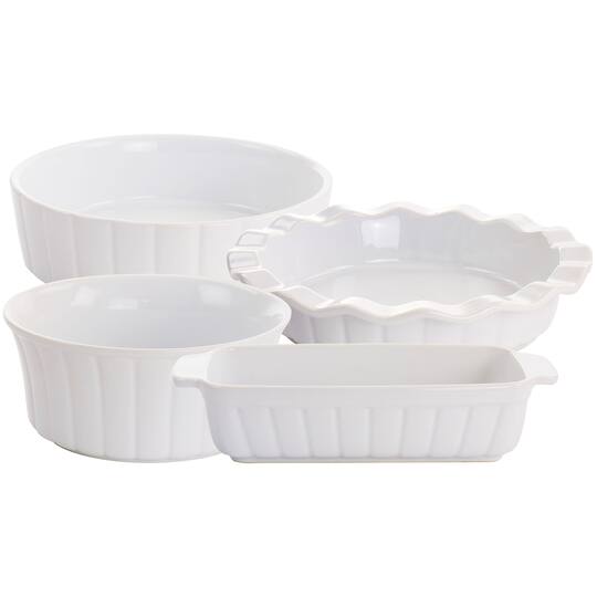 Gibson Elite® White Ceramic Bakeware Set